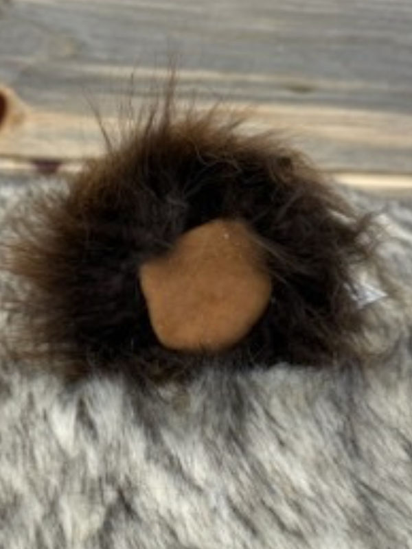 Medium Brown With Buffalo Fur & Brown Bottom Drink Koozie