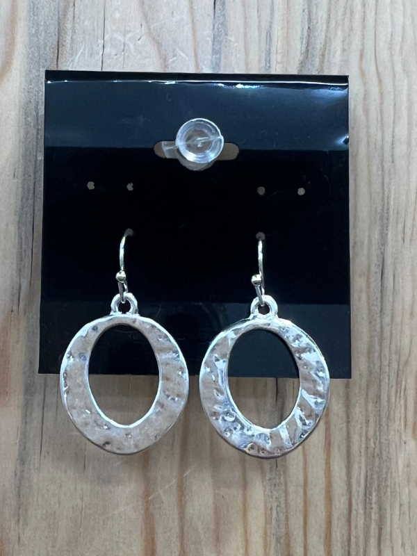 Silver Big O Earrings