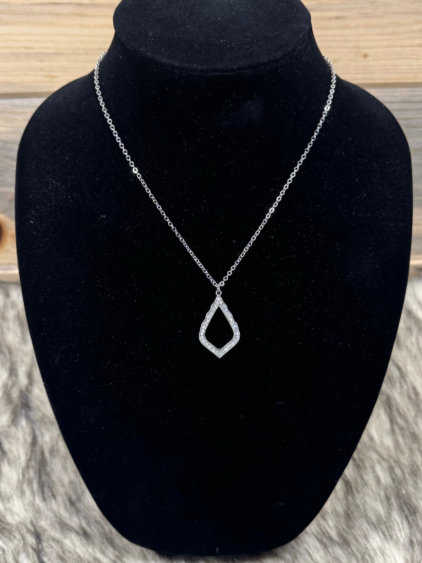 Silver Teardrop Necklace