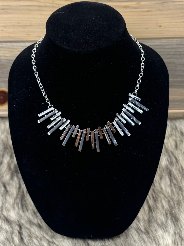 Silver Spike Necklace