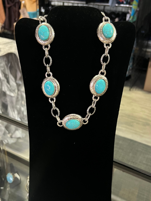 Turquoise Chunk Necklace