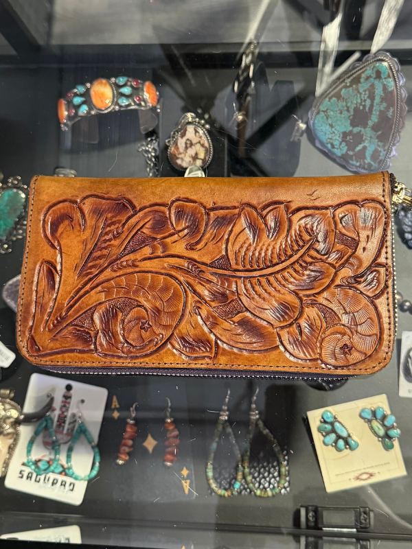 Brown Tooled Wallet