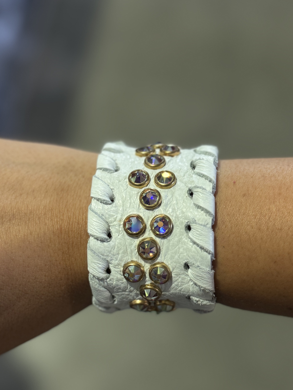 White With Stones Bracelet by Kurtmen