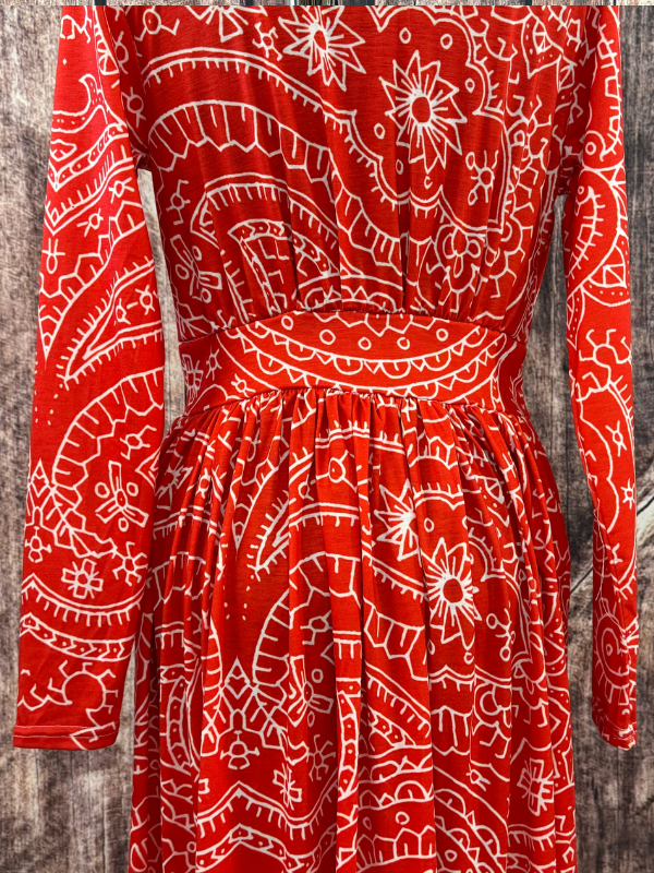 Paisley Print Red Dress Paisley Print Red Dress
