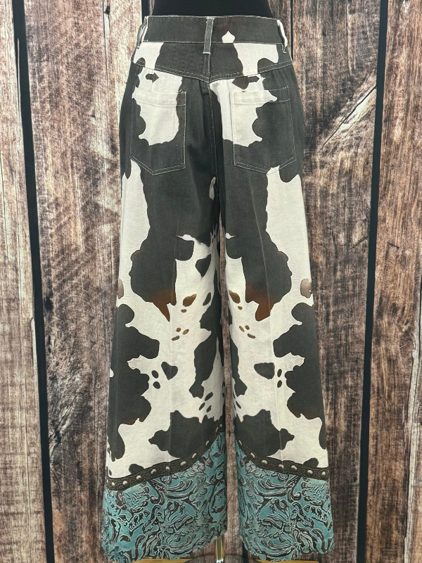 Cow Print / Embossed Pant