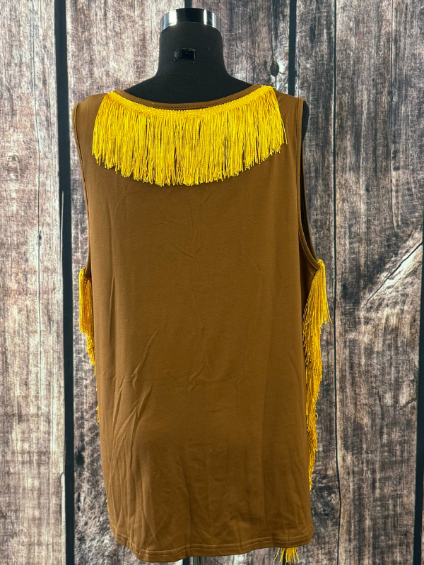 Brown/ Yellow Top by CornFed Cowgirl