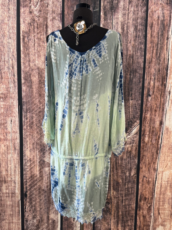 Green & Blue Tye Dye Dress