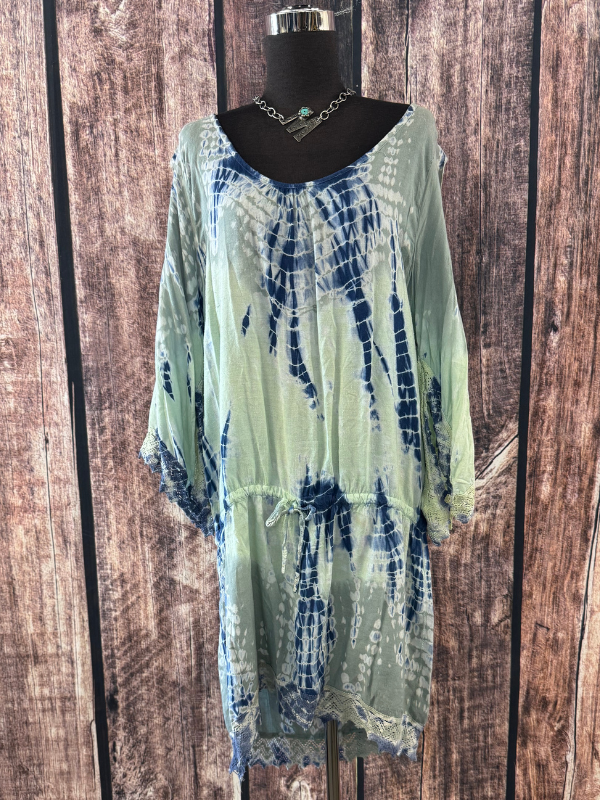 Green & Blue Tye Dye Dress