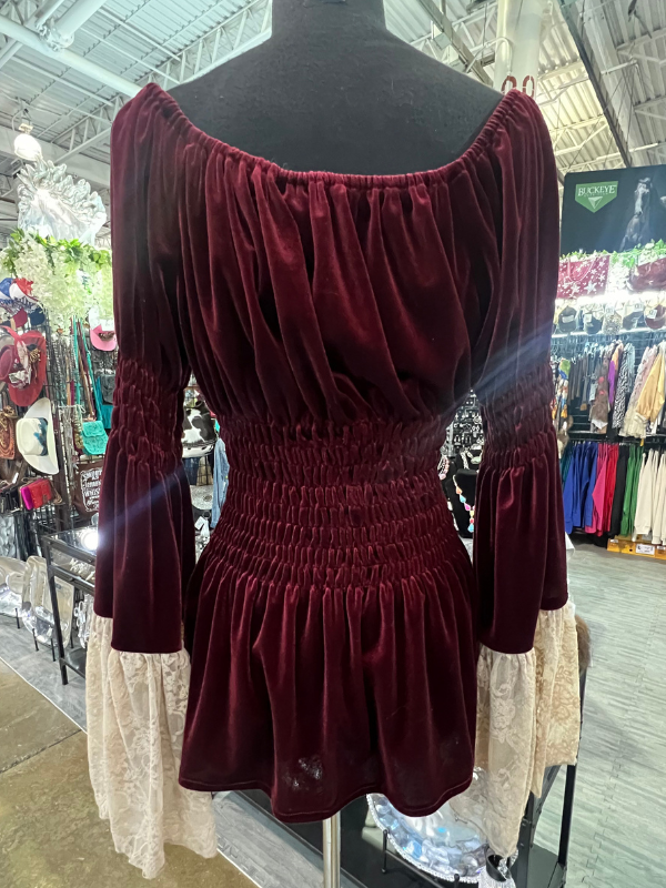 Red Velvet With Lace Top by Marrika Nakk