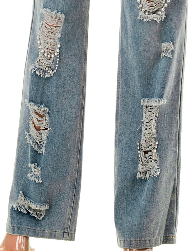 Denim & Pearl Ripped Jeans By SALT "Blue"