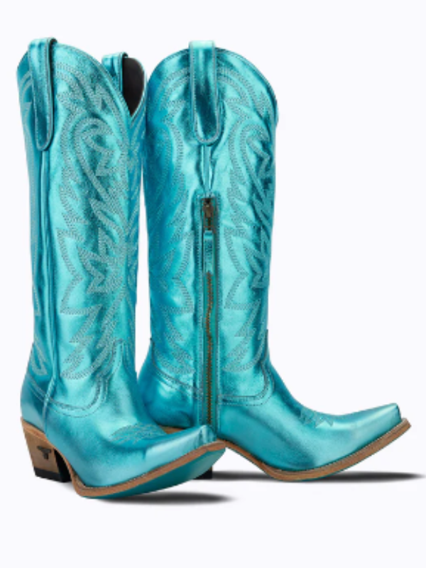 Smokeshow - Turquoise Metallic Lane Boots