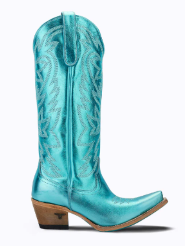 Smokeshow - Turquoise Metallic Lane Boots