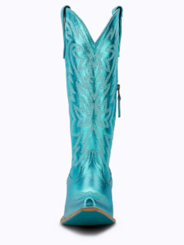 Smokeshow - Turquoise Metallic Lane Boots