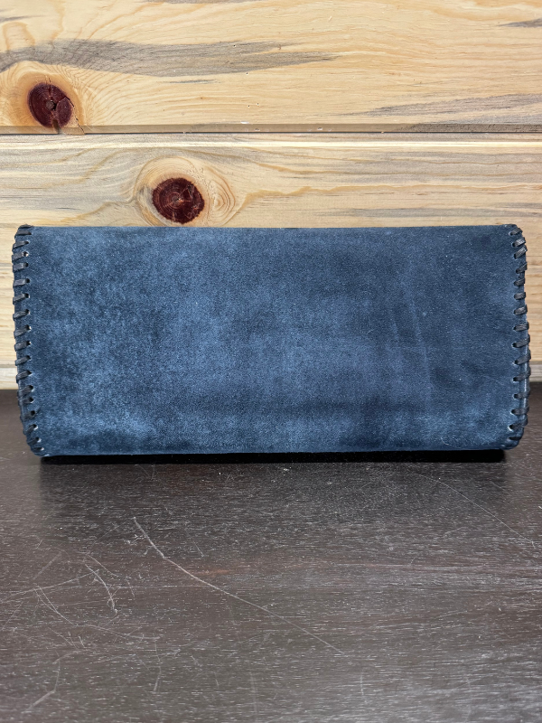 Navy Blue Suede Juan Antonio Purse