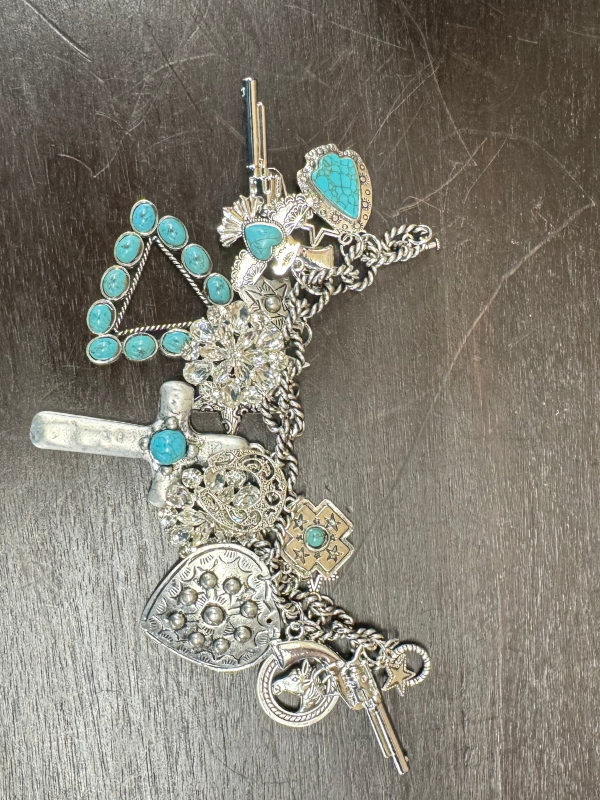 Turquoise Charms Bracelet By A Rare Bird