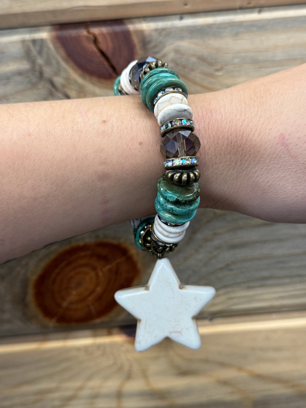 White Star Charm Bracelet