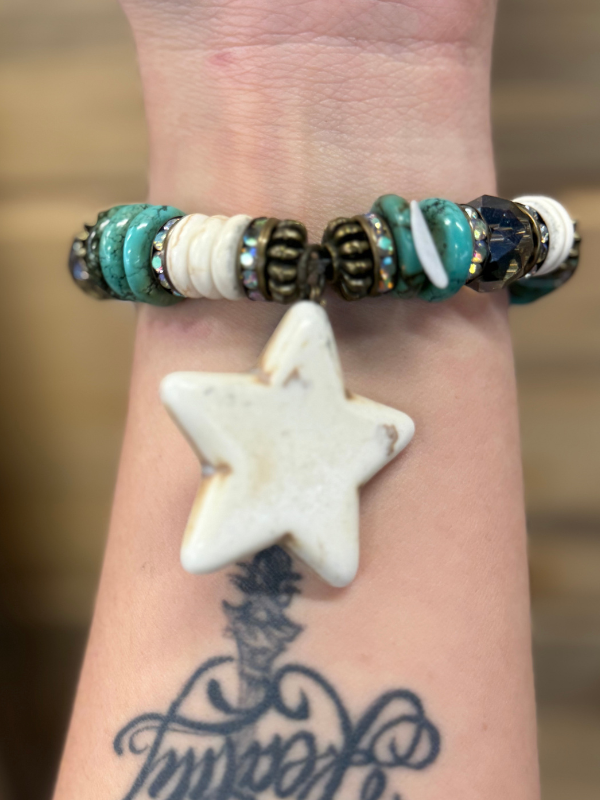 White Star Charm Bracelet