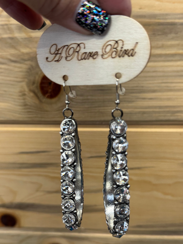 Clear Oblong Earrings By A Rare Bird