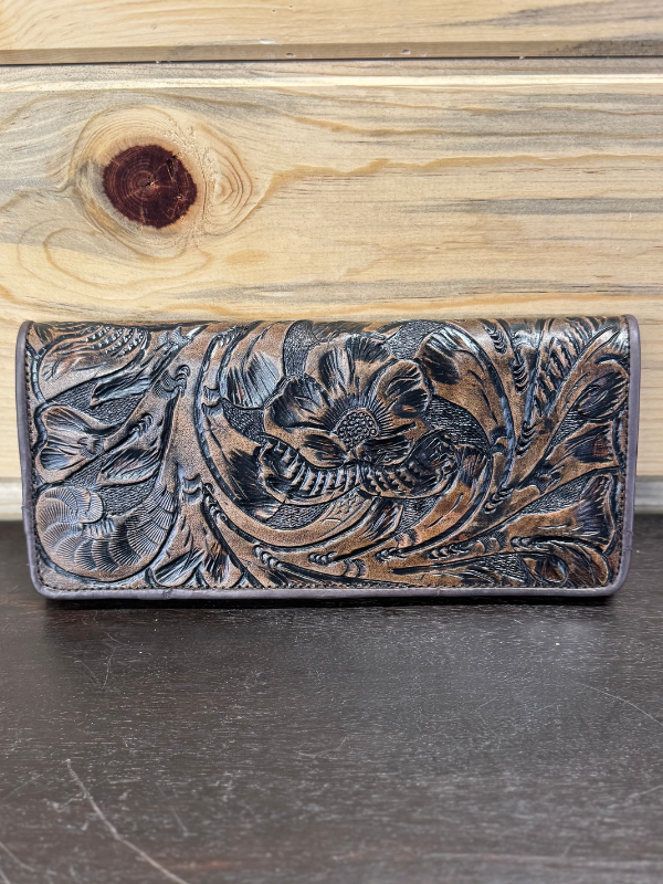 Brown Embossed Tooled Juan Antonio Wallet