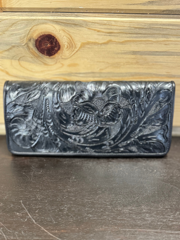 Black Embossed Tooled Juan Antonio Wallet