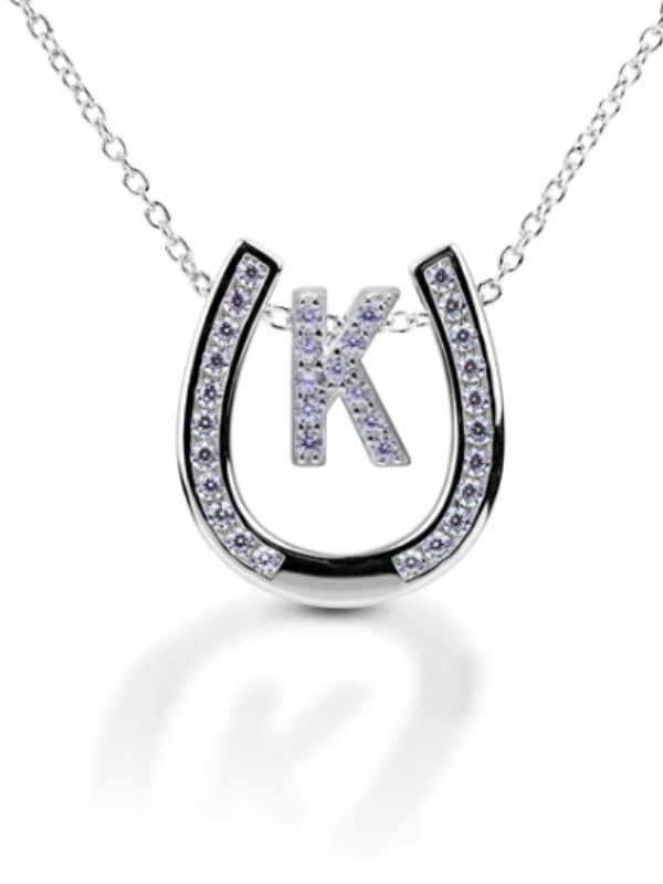 Kelly Herd Horseshoe Initial Necklace