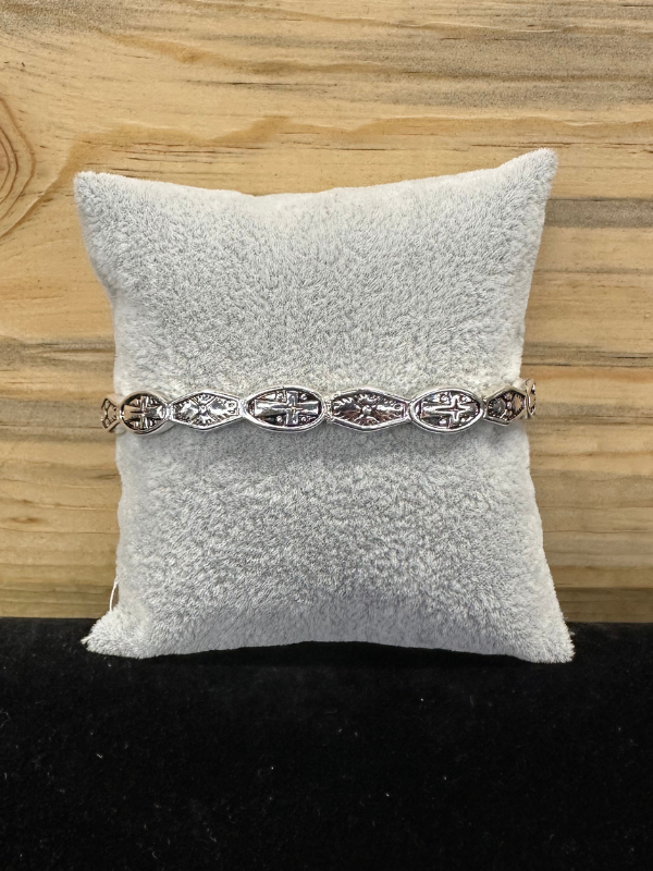 Silver Cross Bracelet