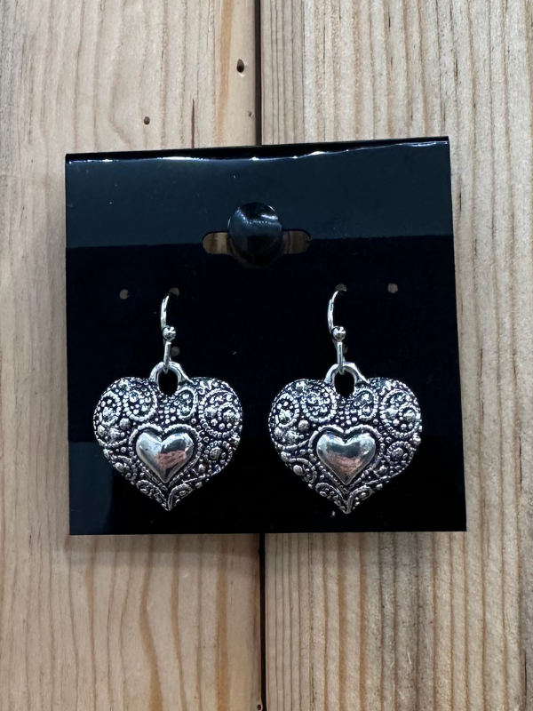 Silver Heart Earrings