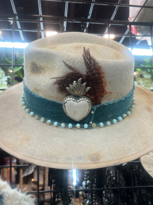 White Heart Fedora By Rodeo Ready