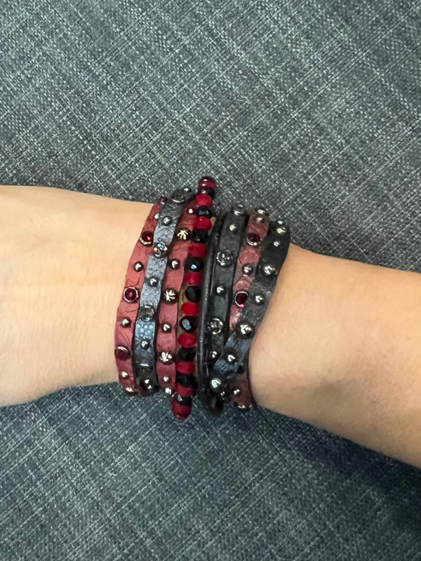 Black & Red Wrap Bracelet