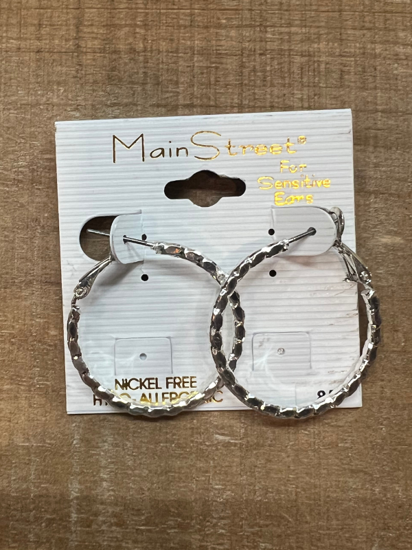 Main Street Earrings #85 Silver with Top Stones *new*