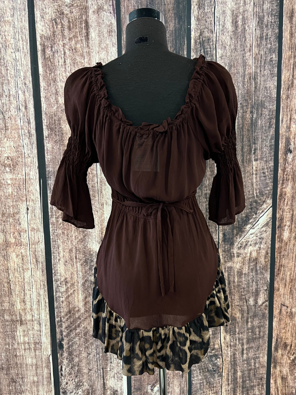 Brown Cheetah Bottom Top by Marrika Nakk