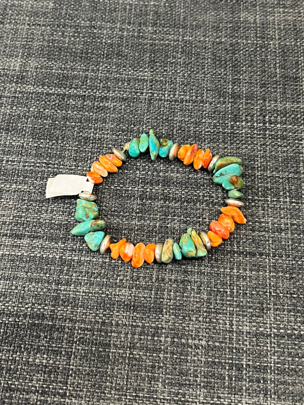 Spiny Oyster & Turquoise Bracelet By Rodeo Ready