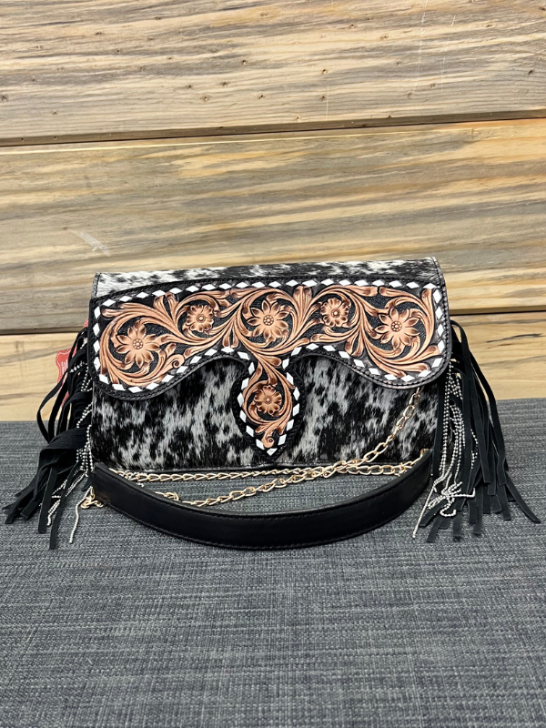 American Darling Black Cowhide Purse