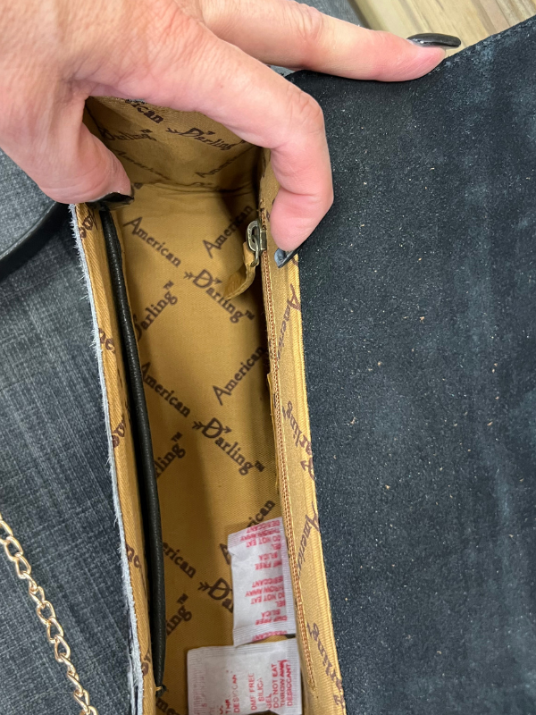 American Darling Black Cowhide Purse