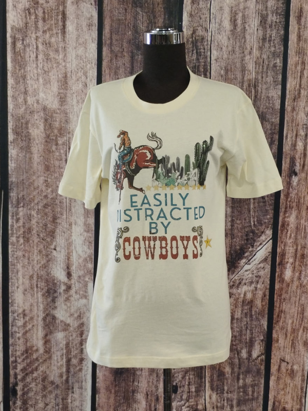 Easily Distracted By Cowboys T Shirt