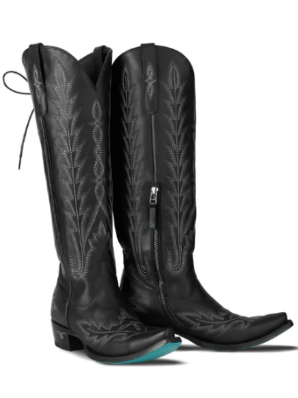 Lexington Knee High Corset- Jet Black Lane Boots