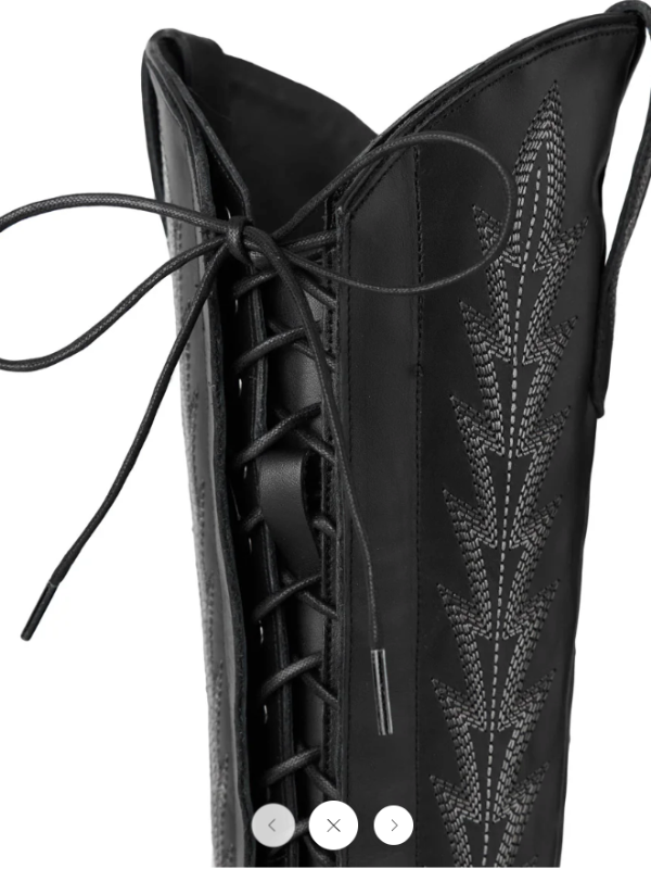 Lexington Knee High Corset- Jet Black Lane Boots