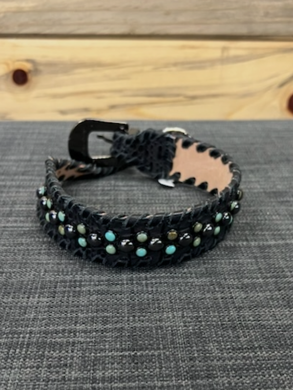 Black & Turquoise Kurtmen Dog Collar