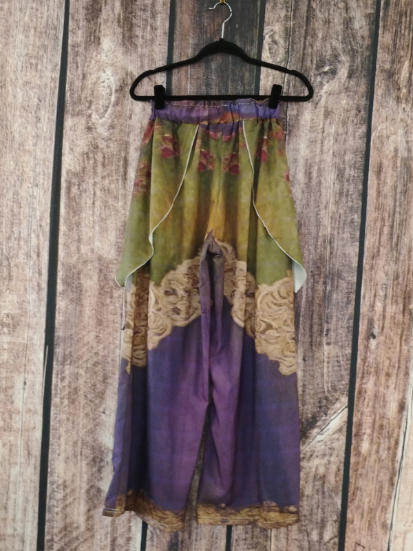 Purple/Green Wide Pant