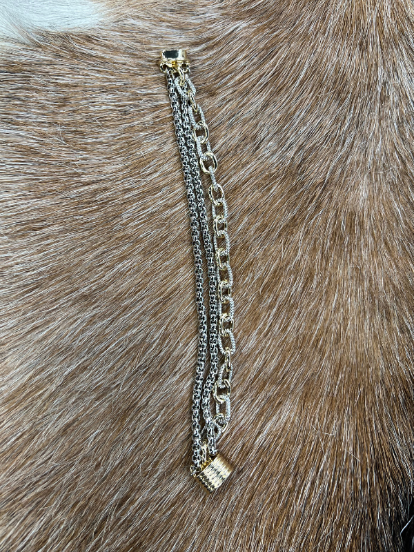 Three Strand Large Chain Bracelet