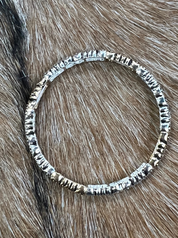Solid Center Charm Stretch Bracelet