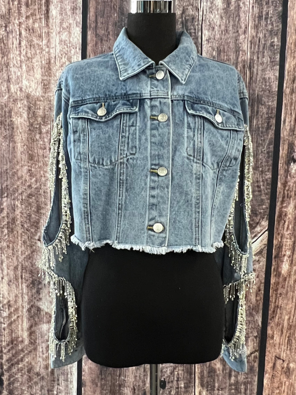 Denim Crystal Jacket