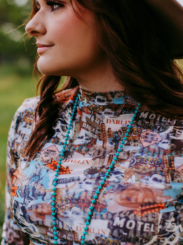 Merigold Kiss Hello Darlin LS Mesh Top