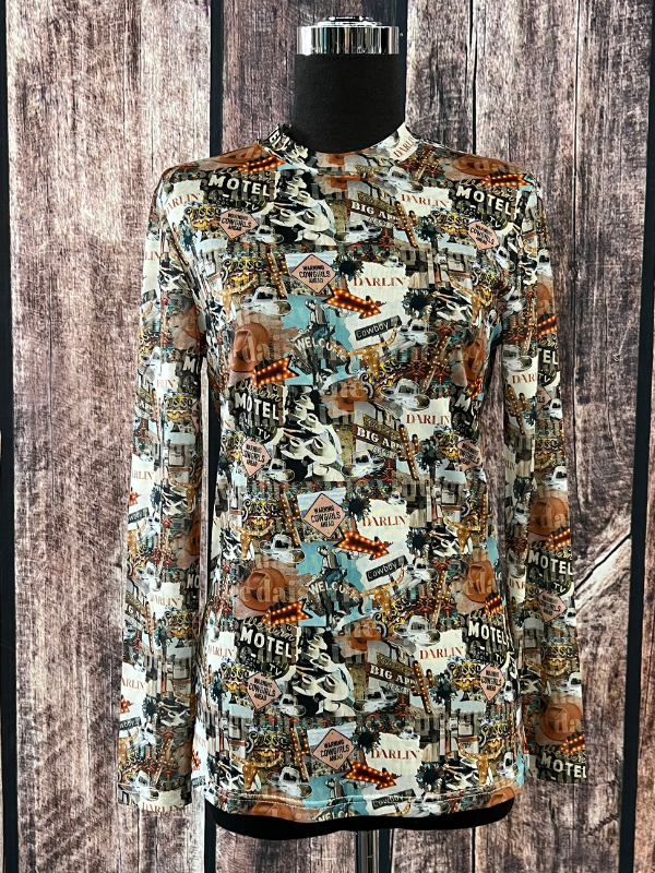 Merigold Kiss Hello Darlin LS Mesh Top