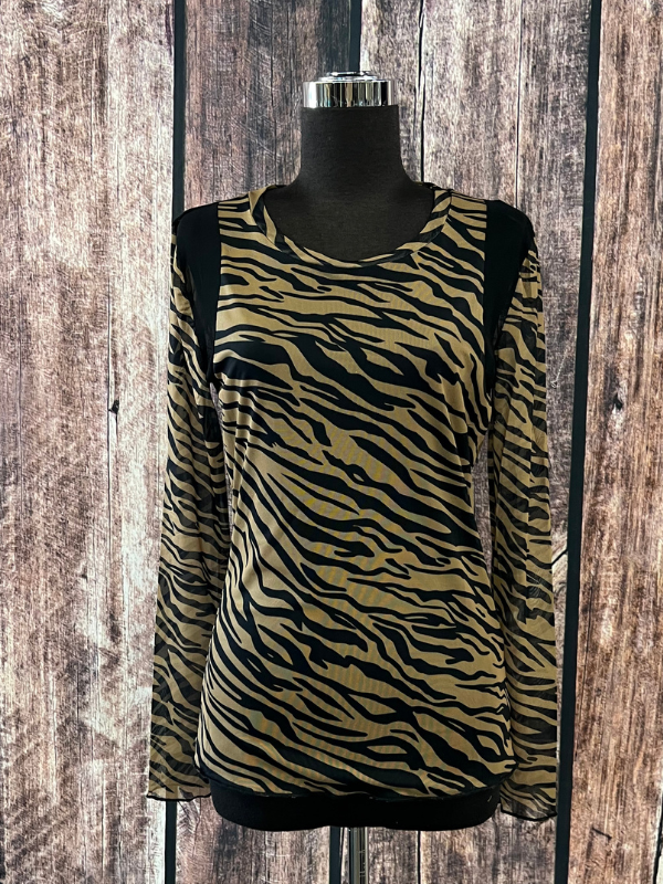 Adore Animal Print Mesh Top