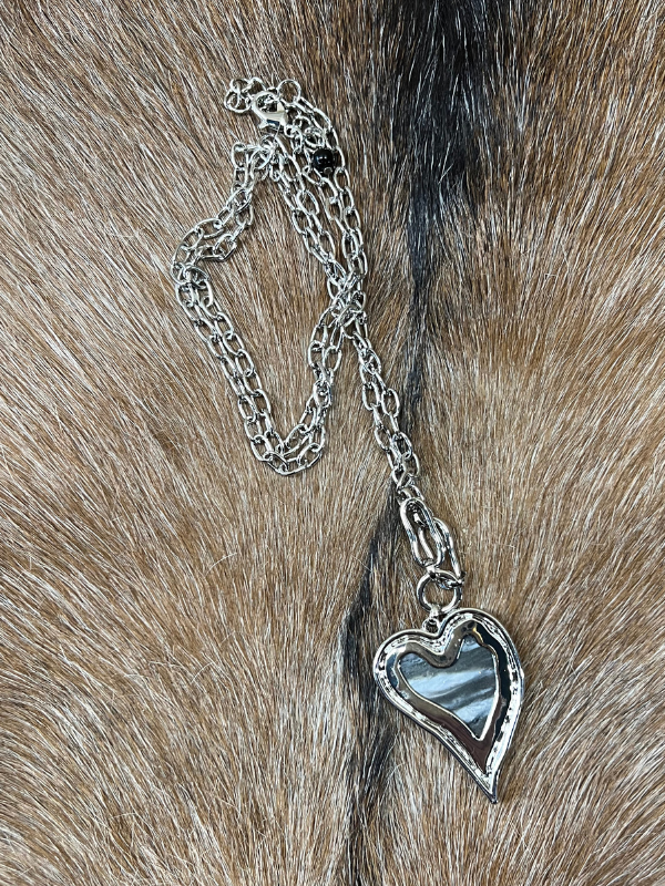 Heart Grey Filled Necklace
