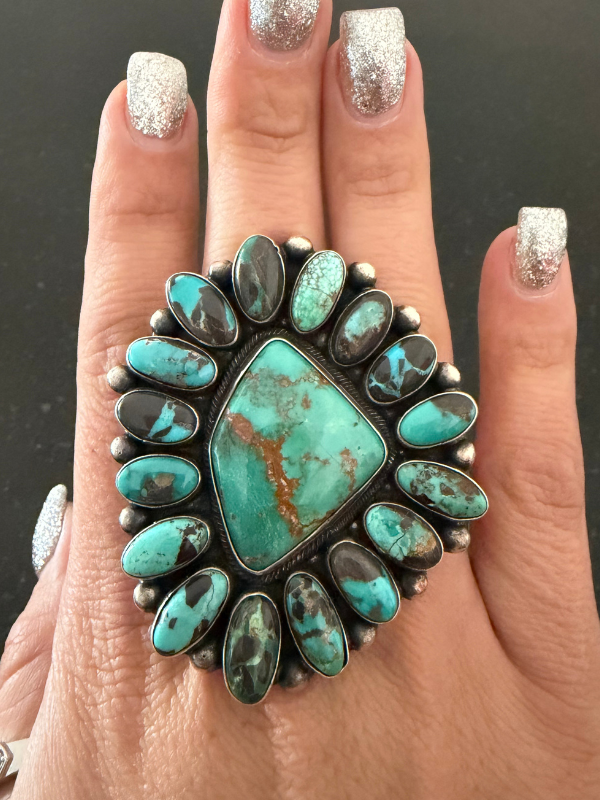 Large Authentic Turquoise Stone Ring