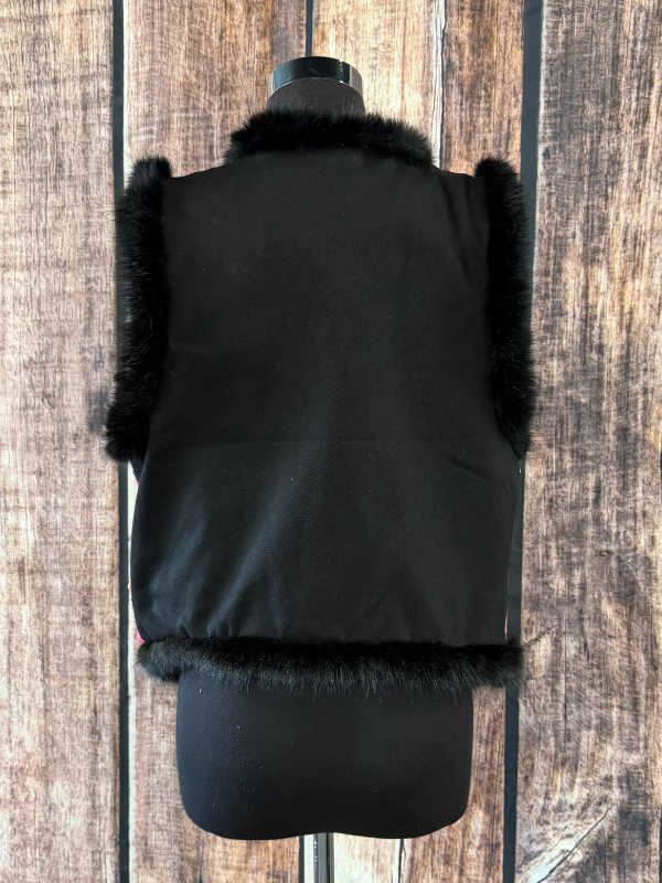 Flowered Black Vest Adore