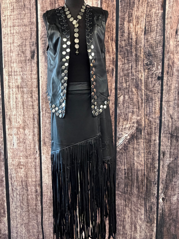 Adore Faux Black Leather Vest