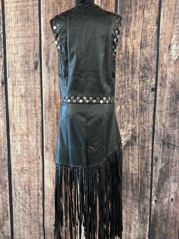 Adore Faux Black Leather Vest